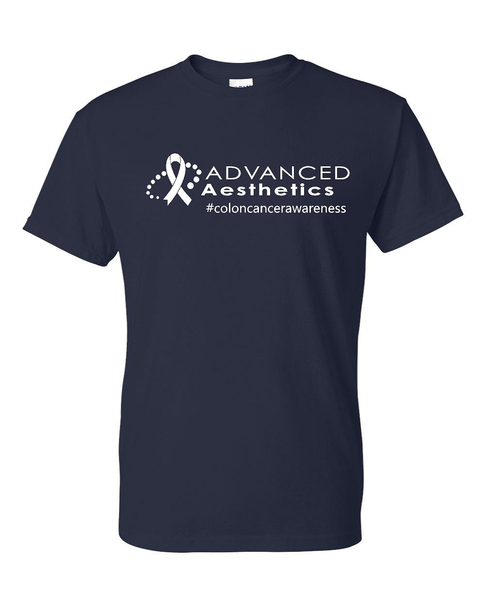 Advanced Aesthetics #coloncancerawareness T-shirt