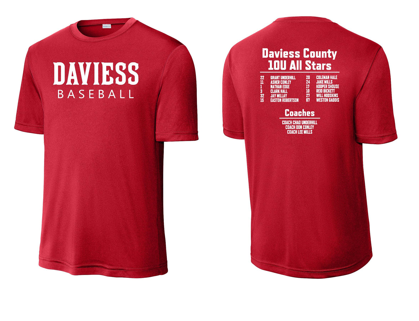 DC All Stars DRI FIT TEE with ALL STAR NAMES ON BACK