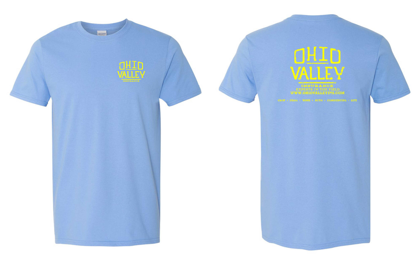 Ohio Valley Gildan Softstyle with Yellow Ink