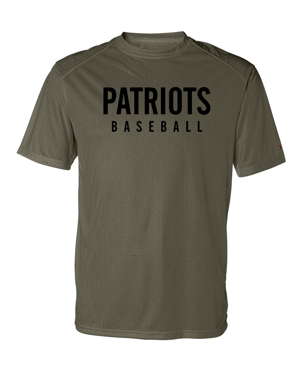 PATRIOTS BASEBALL GREEN DRY FIT BLACK DESIGN