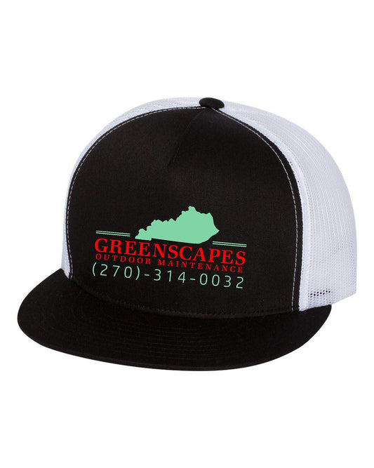 GREENSCAPES BLACK YUPOONG CLASSIC TRUCKER EMBROIDERED