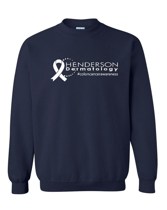 Henderson Dermatology #coloncancerawareness Crew Sweatshirt