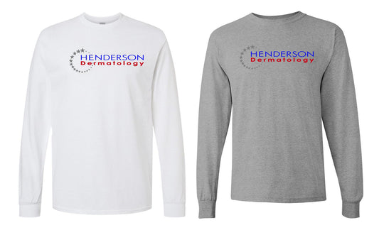 Henderson Dermatology Long Sleeve T-shirt (stars are glitter)