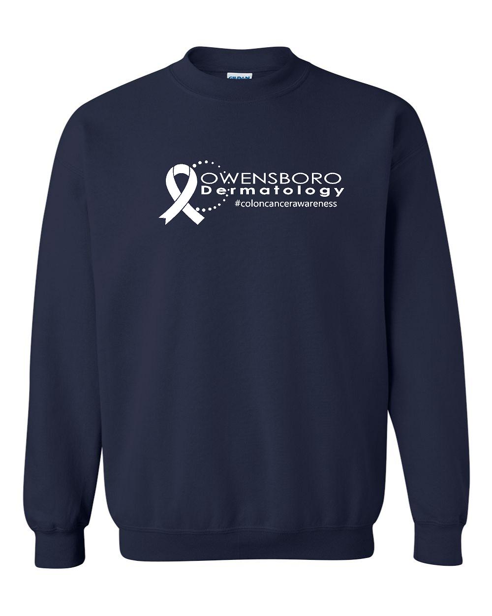Owensboro Dermatology #coloncancerawareness Crew Sweatshirt