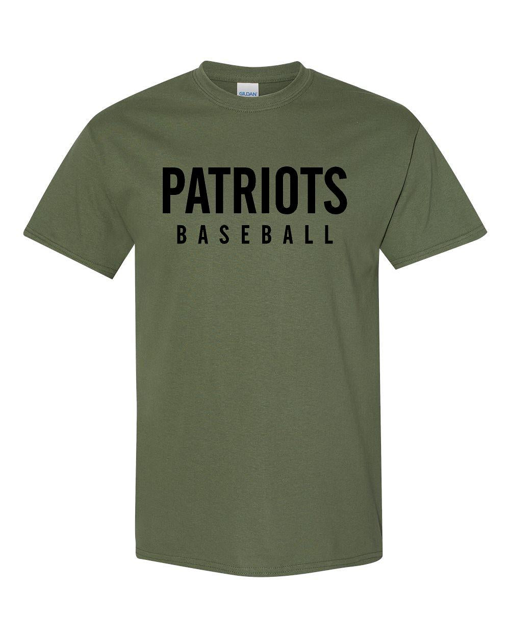PATRIOTS BASEBALL GREEN TEE BLACK DESIGN