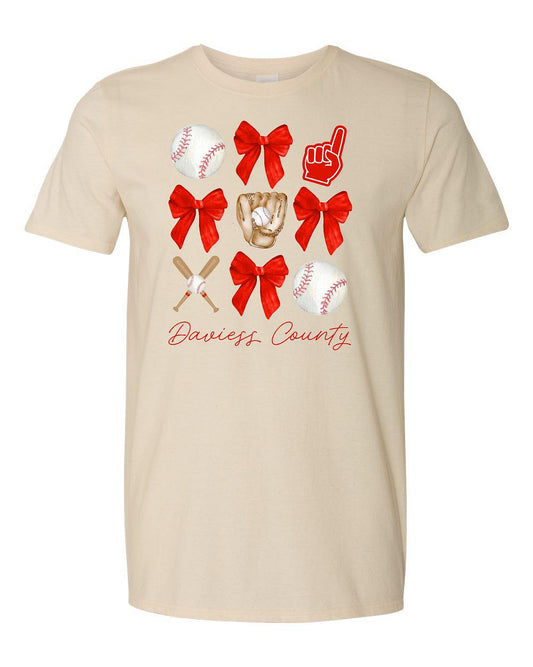 DC All Stars Bows & Balls Gildan Soft tee NO BACK