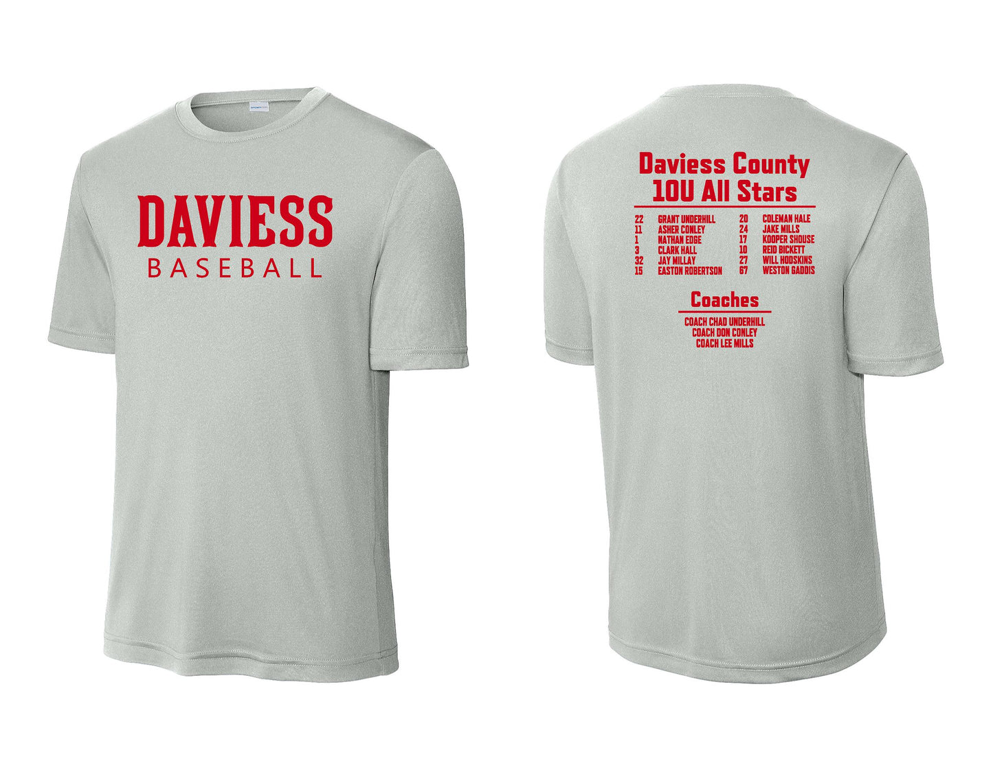 DC All Stars DRI FIT TEE with ALL STAR NAMES ON BACK