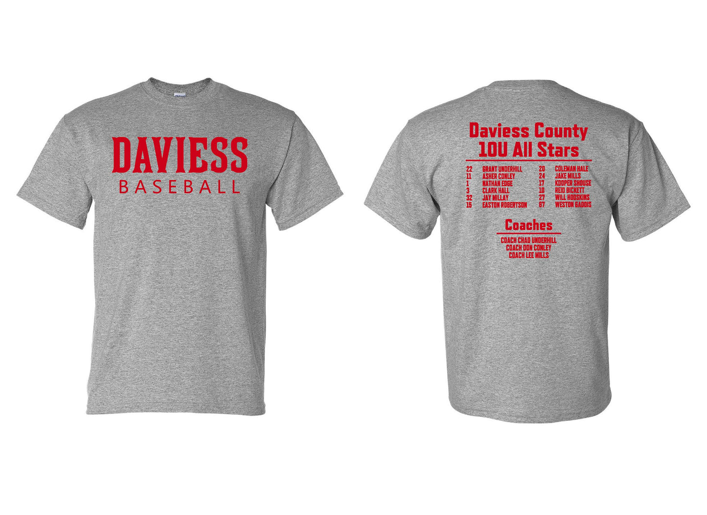 DC All Stars 50/50 TEE with ALL STAR NAMES ON BACK