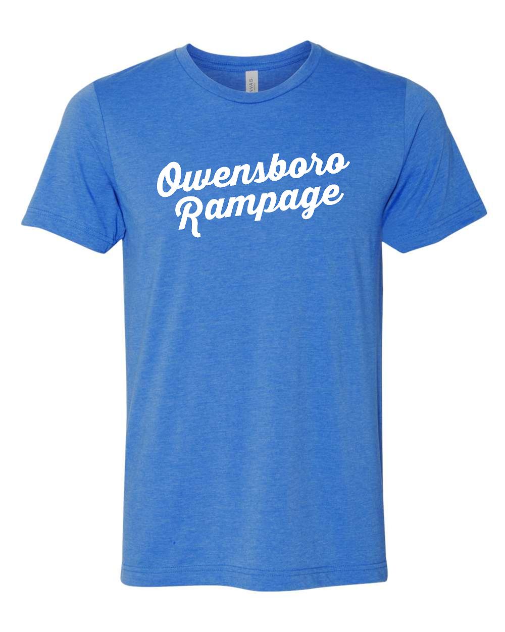 OWENSBORO RAMPAGE WHITE SCRIPT HEATHER ROYAL APPAREL