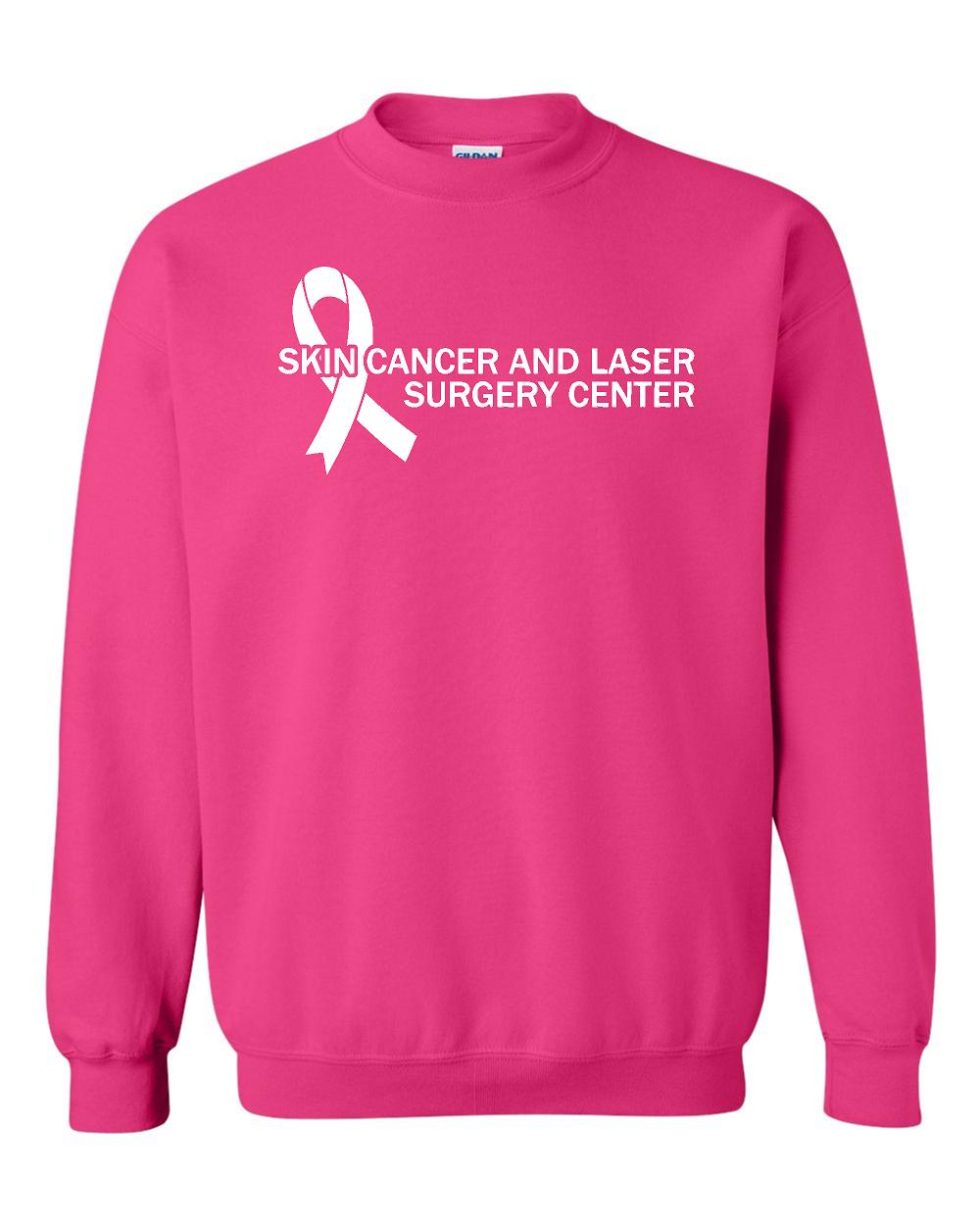 Skin Cancer & Laser Surgery Gildan Heliconia Pink Crew Sweatshirt