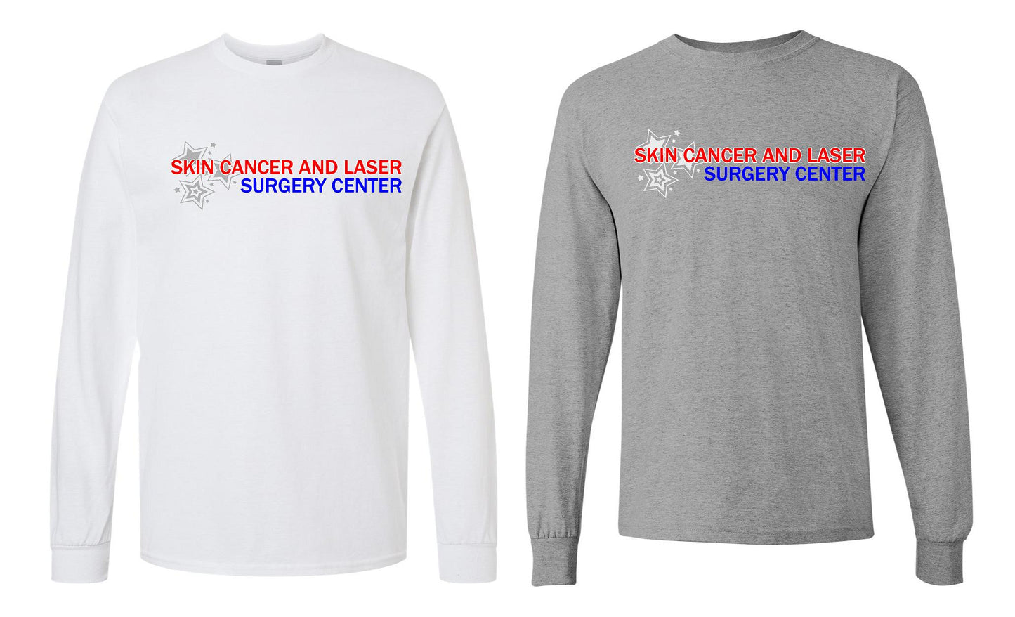 Skin Cancer and laser Long Sleeve T-shirt (stars are glitter)