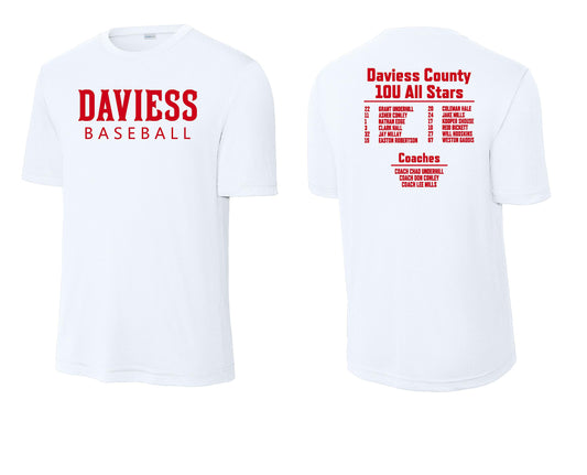 DC All Stars DRI FIT TEE with ALL STAR NAMES ON BACK
