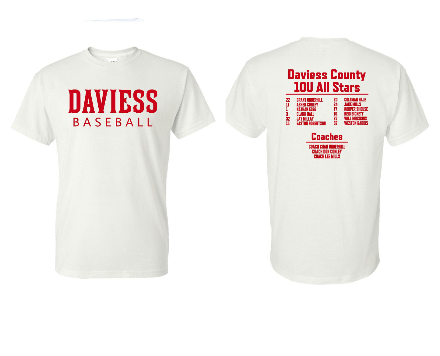 DC All Stars 50/50 TEE with ALL STAR NAMES ON BACK