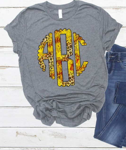 Custom Softball Monogram Tee