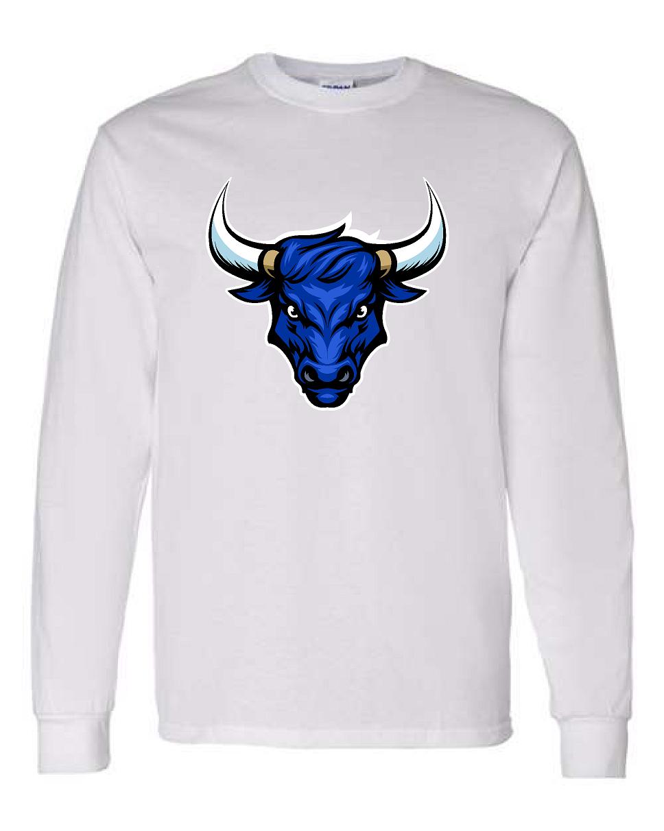 RAMPAGE BLUE BULL LOGO HEATHER WHITE APPAREL