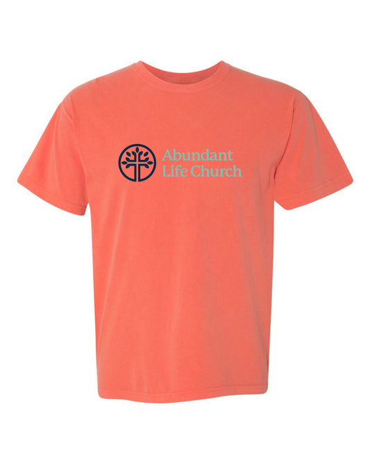 ABUNDANT LIFE ORANGE/CORAL COMFORT COLORS T-SHIRT