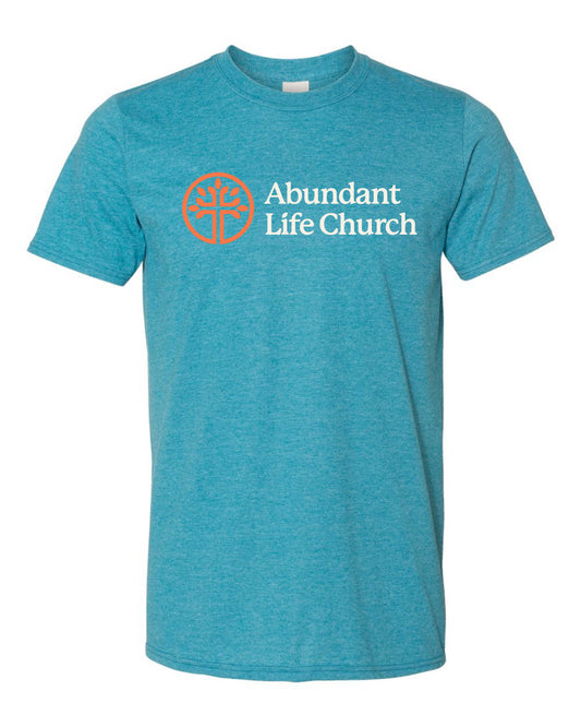 ABUNDANT LIFE HEATHER SAPPHIRE SOFT T-SHIRT