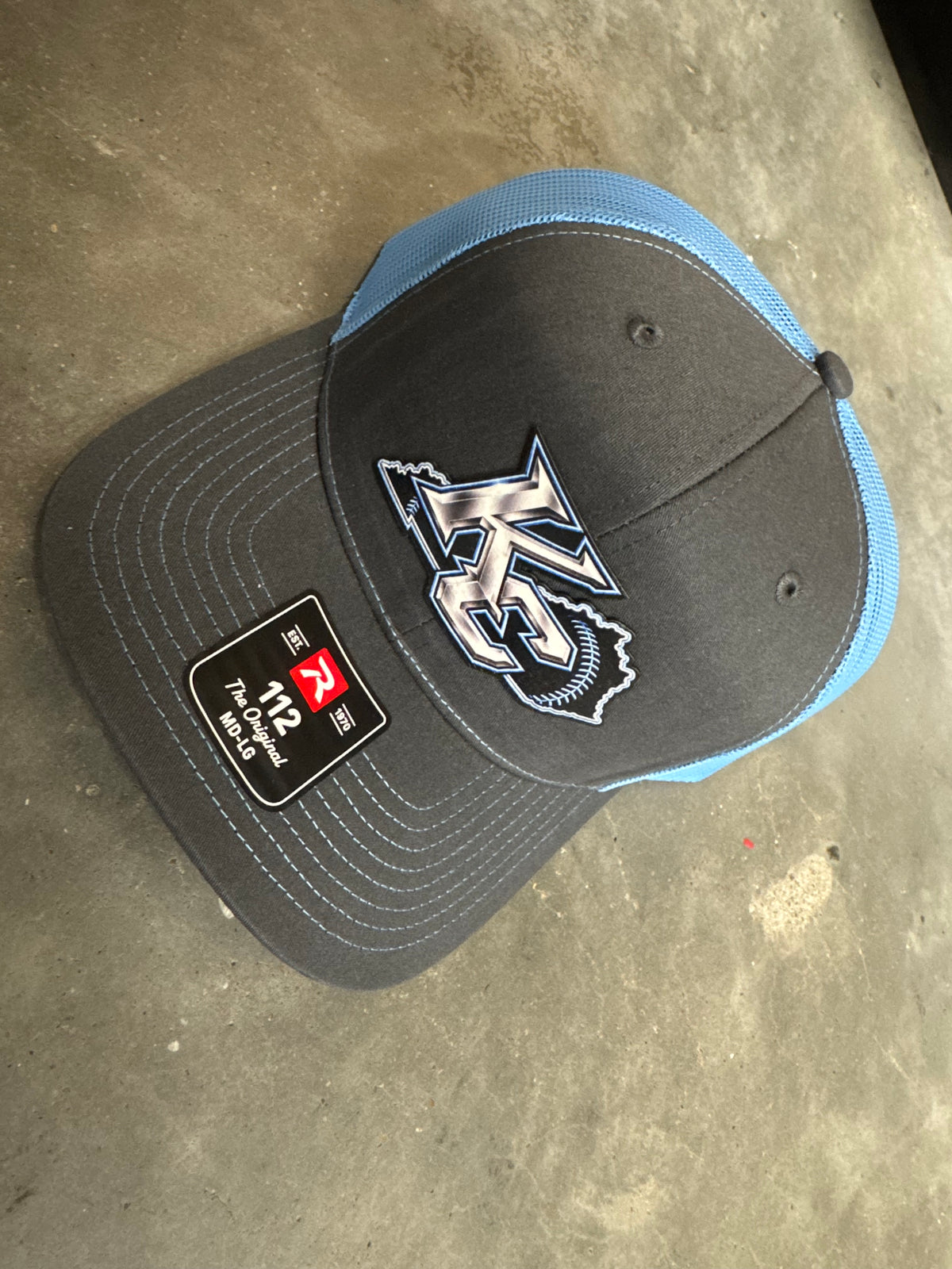 Chrome Baseball Patch hat Gray/Blue