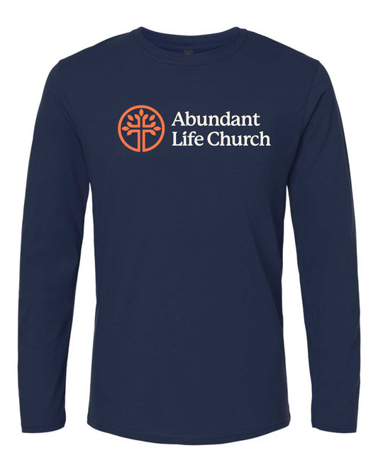ABUNDANT LIFE NAVY LONG SLEEVE SOFT TEE
