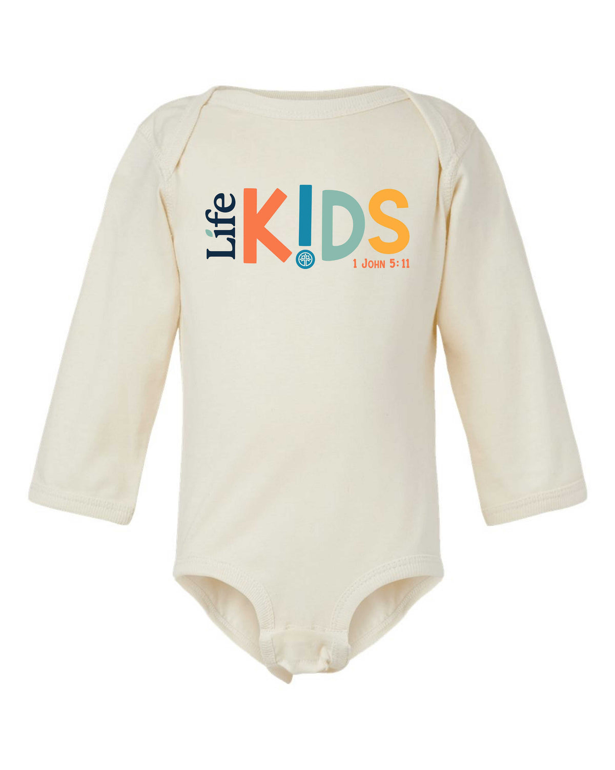 KIDS LIFE LOGO LONG SLEEVE ONESIE
