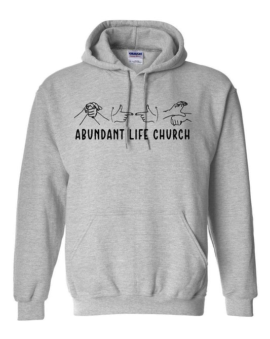 ABUNDANT LIFE SIGN LANGUAGE HOODED SWEATSHIRT