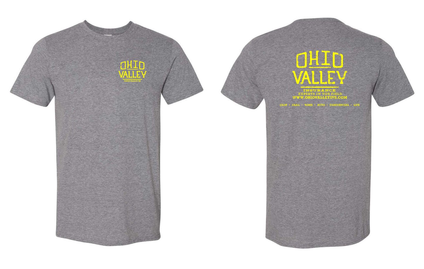 Ohio Valley Gildan Softstyle with Yellow Ink