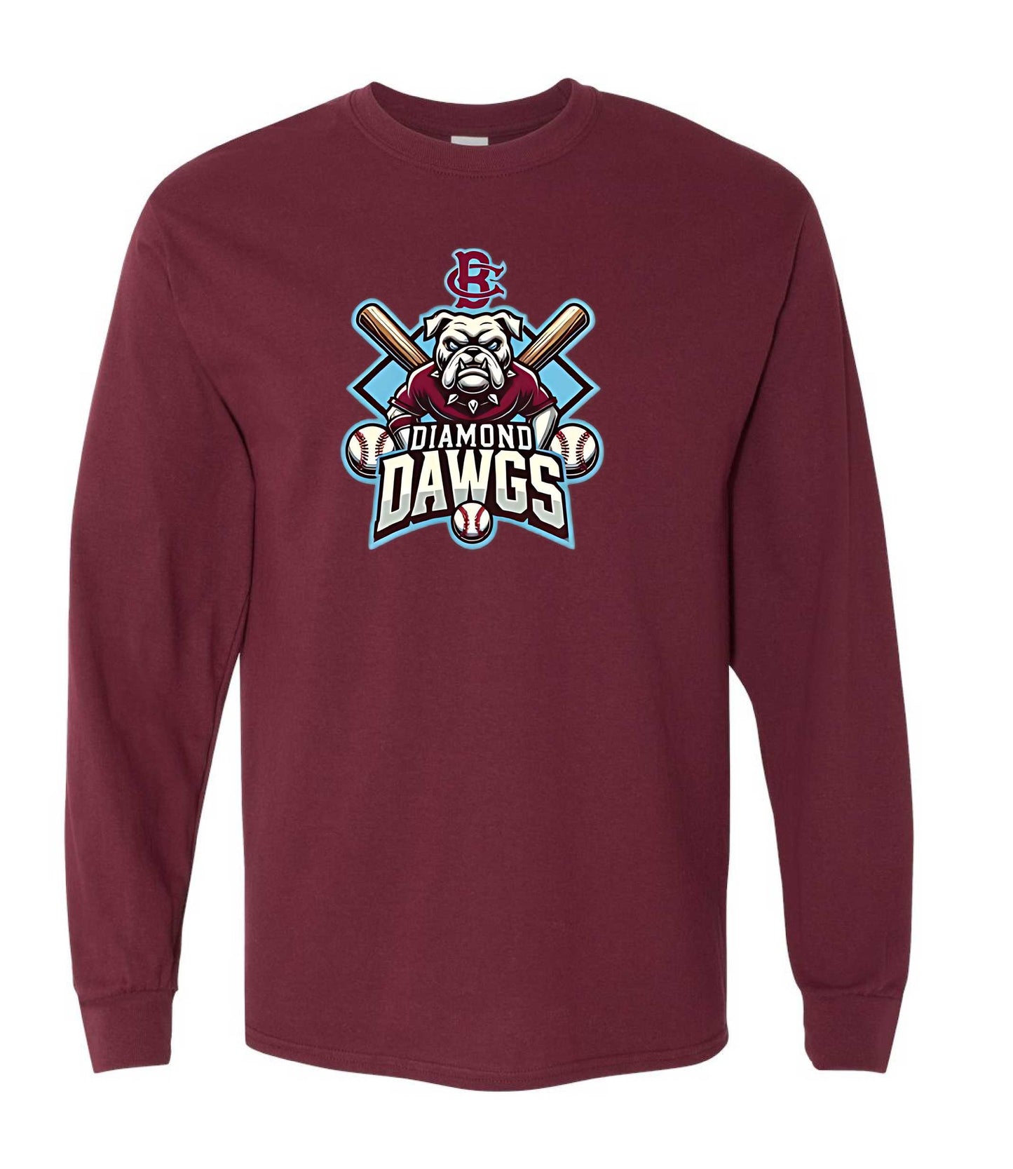 Diamond Dawgs Logo Maroon Apparel